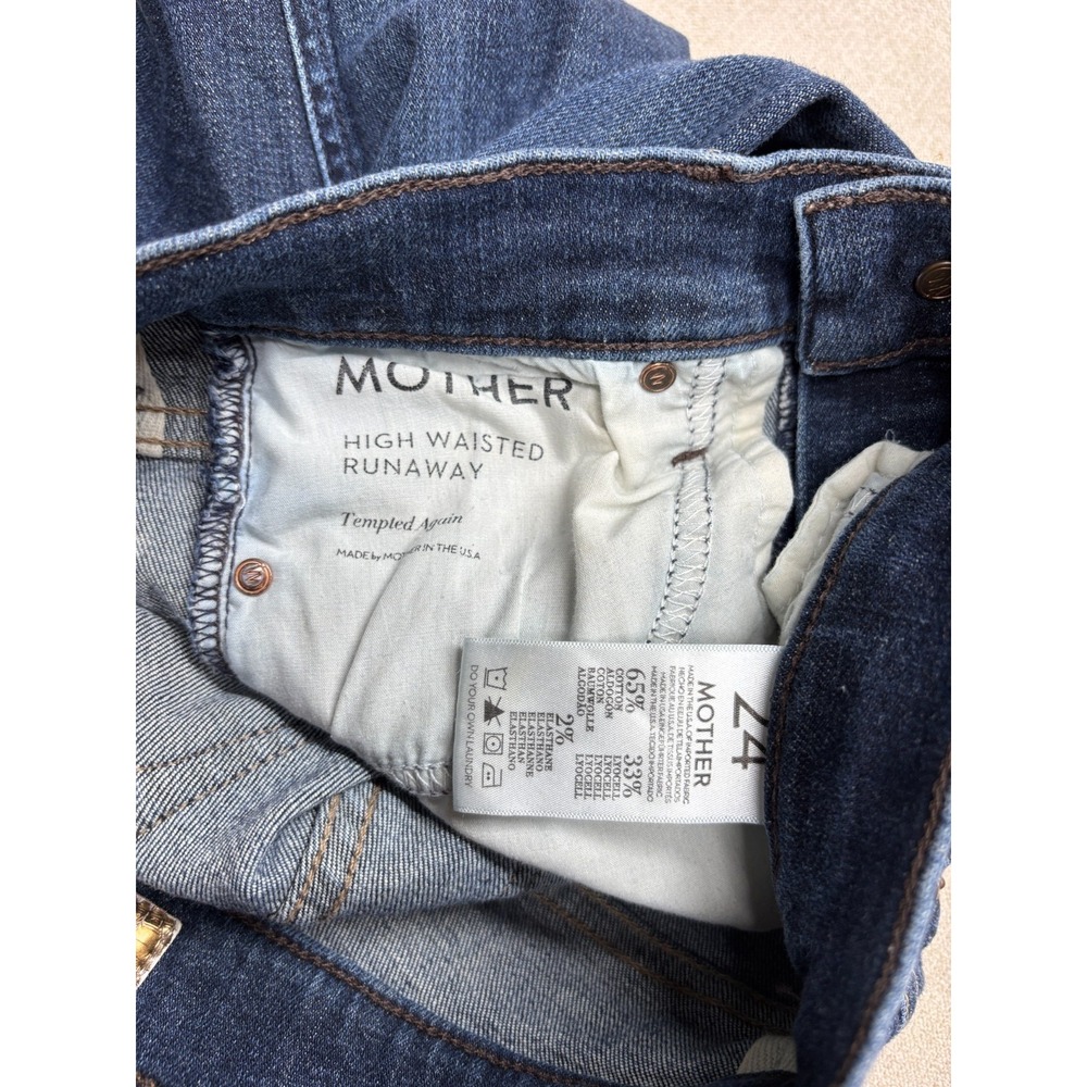 Mother Jeans Womens 24 Blue High Waisted Runaway Flare Tempted Again Stretch - Picture 6 of 11